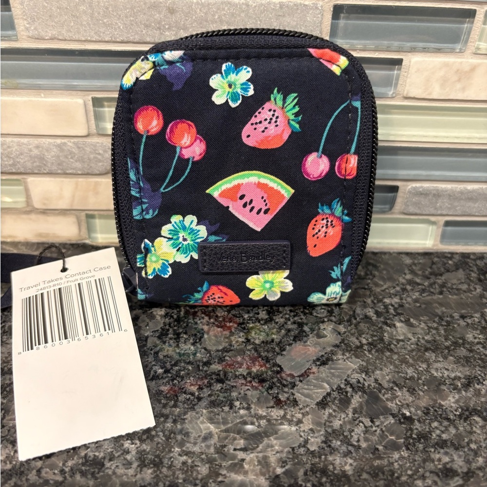 NWT Vera Bradley Travel Takes Contact Case Fruit Grove